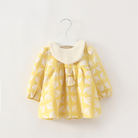 idea2016秋季新款韩版女童装婴幼儿童裙女童加厚加绒连衣裙上衣
