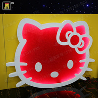 炫彩凯蒂猫 PVC hello kitty 3D立体卡通吊顶 壁灯KTV背景墙贴