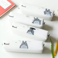 宫崎骏动漫周边韩国创意文具可爱龙猫果胶学生笔袋 铅笔水笔收纳