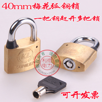 40mm梅花铜锁 电表箱锁 通开通用钥匙 大铜锁 防水防锈防撬户外锁