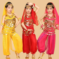 新款印度儿童肚皮舞套装 印度舞娘女童演出服阿拉伯舞娘套装