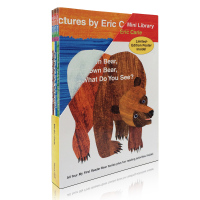 英文原版绘本 Eric Carle brown bear小熊系列绘本4本海报送音频