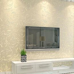 布鲁克现代简约3D立体防水深压纹墙纸卧室客厅电视背景墙纸壁纸