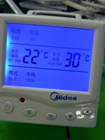 2016专柜美的中央空调液晶大屏智能数显温控器面板三速开关控制器