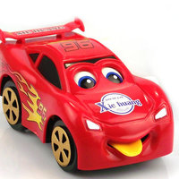 上发条小玩具汽车总动员 自动转弯眼睛舌头会动 儿童卡通玩具