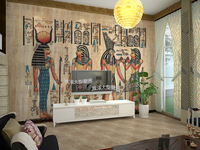 古埃及壁画图案壁纸 客厅卧室电视墙墙纸壁画 背景墙壁画 有图案