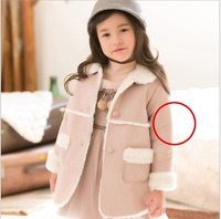 韩版童装女童加绒加厚棉衣外套羊羔绒外套上衣儿童棉袄保暖时尚