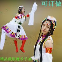原创精品新款女藏服 民族水袖舞台演出 舞蹈大赛获奖服装双冠信用