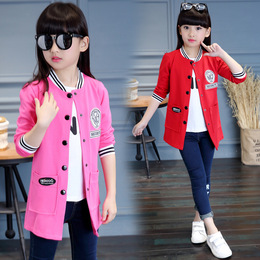 女童外套秋季新款 2016韩版儿童长袖棒球服