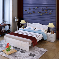包邮实木单人床1.5米成人床松木床1.8米双人床白色1.2米简约现代