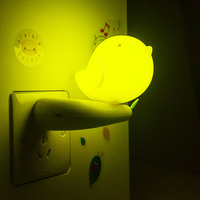丛林鸟节能小夜灯插电LED光控感应 鸟笼灯婴儿喂奶睡眠卧室床头灯