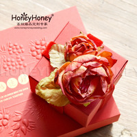独家热销 伯爵玫瑰--大红 HoneyHoney 创意欧式 结婚 喜糖盒子