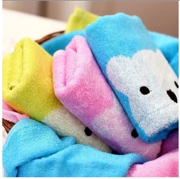 中国结 专用竹纤维可爱小熊婴幼儿童精品毛巾洗澡巾特价5条包邮