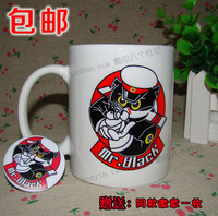 【特价包邮】黑猫警长卡通标志logo马克杯 马克杯 变色杯 咖啡杯