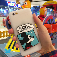 正品韩国迪士尼3D米奇Q版iPhone6S plus 代购苹果6手机硅胶保护壳