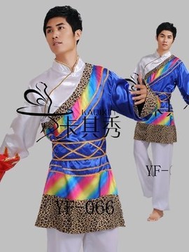 云南少数民族彝族纳西族舞蹈服装蒙古族民族风服装男舞台演出服