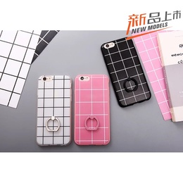 日韩iPhone6手机保护套6plus网格几何软边手机壳正品新款特价促销