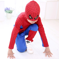 2015春季新款童装套装5-6-7岁男童休闲韩版卡通蜘蛛侠套装赠帽子