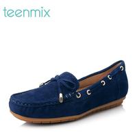 Teenmix天美意2015秋季时尚舒适羊绒皮女皮鞋6RT22CM5