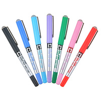 白雪彩色直液式走珠笔PVN-159中性笔超极细0.28MM签字笔7色.38.48