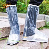 透明防雨鞋套下雨防滑防水脚套男女电动车摩托车雨靴加厚长筒高筒