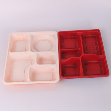 长方形五格餐盒多款式 高度透明盖食品级PP 厂家直销批发工厂发货