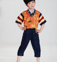 儿童韩服表演出服 六一儿童韩国礼服男童春夏装套装朝鲜族舞蹈服