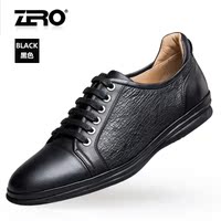 ZERO零度名牌高档休闲皮鞋男鞋真皮鸵鸟皮质系带尖头商务正装正品