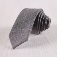深灰蓝色羊毛自绑领带商务演出休闲领带原创手工领带+n56