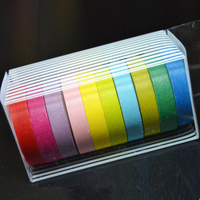 清新可爱日韩糖果色彩虹和纸胶带 手撕胶带纸 DIY贴纸可写字胶带