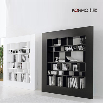 卡默家具意大利设计简约现代 嵌入式个性书架创意书柜置物架 年轮