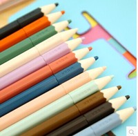 本味彩色中性笔 晨光文具铅笔头0.35mm彩色水笔 重点笔记彩笔6701