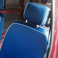 大众新捷达桑塔纳现代伊兰特汽车出租车座套纯蓝白广告座椅套包邮
