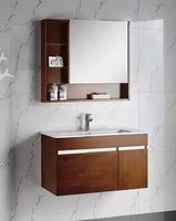 实木橡木现代中式浴室柜组合80/90/100cm洗手洗脸盆浴室吊柜