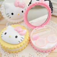 创意礼品HelloKitty凯蒂猫饼干隐形眼镜盒 美瞳水盒伴侣盒 护理盒