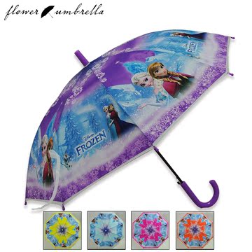 迪士尼新款冰雪奇缘环保POE公主女孩透明可爱儿童学生自动雨伞