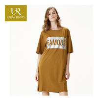 UR预售2015假日女装夏季新品字母短袖连衣裙WH15B10R7BN002