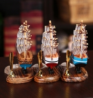木制帆船摆件办公室客厅一帆风顺吉利装饰品航海礼物家装手工艺品