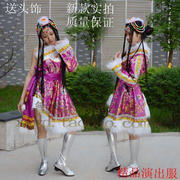 新款精品 女藏族舞蹈演出服 长水袖藏族舞蹈服 高档藏服双冠信用