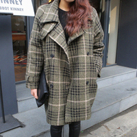 2015冬装新款韩版小香风毛呢外套女中长款斗篷加厚羊毛呢子大衣女