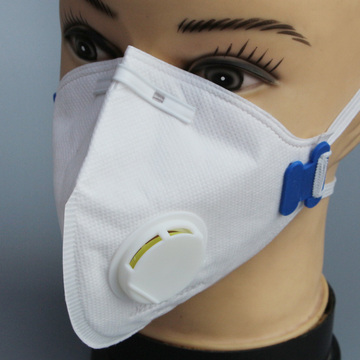 新2001折叠式呼吸阀头戴防护口罩防尘防微粒KN95头戴式pm2.5口罩