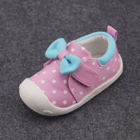 春秋0-2岁女宝宝学步鞋单鞋帆布鞋男童防滑软底婴儿鞋透气机能鞋