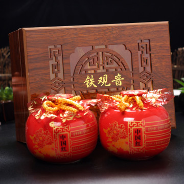 佰儒年货铁观音礼盒木盒瓷罐中国红铁观音茶叶礼盒装高端礼品茶叶