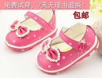 0-1岁半婴儿鞋子软底学步鞋 秋季宝宝鞋公主珍珠蝴蝶结可爱女童鞋