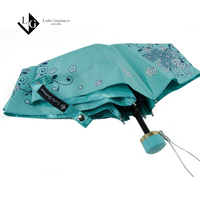 LG超轻防晒遮阳伞防紫外线伞彩胶太阳伞 三折女士晴雨两用伞包邮