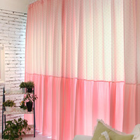 粉色窗帘 卧室 温馨窗帘短帘半帘小窗帘 短窗帘 半遮挡光客厅窗帘