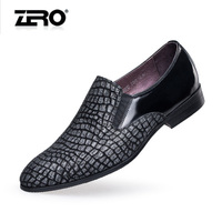 ZERO零度名牌高档休闲皮鞋男鞋子头层羊皮质真皮套脚尖头商务正装