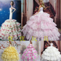 满包邮 芭比娃娃衣服玩具 Barbie婚纱 刺绣礼服 公主裙 多款可选