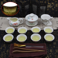 梁记陶瓷高档茶具整套茶壶盖碗茶杯创意白瓷功夫茶具礼瓷6605971