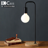 KC灯具 设计时尚个性创意北欧书桌灯 艺术卧室木质简约床头台灯